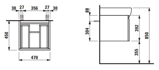 Тумба с раковиной Laufen Pro 4.8302.4.095.463.1