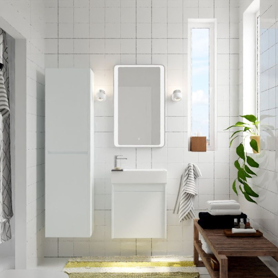 Тумба с раковиной Art&Max Family 50 R подвесная, Bianco Lucido