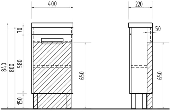 Тумба с раковиной Vigo Plaza 40
