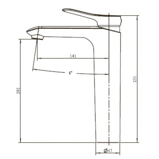 Смеситель для раковины Kaiser Sena 74111 высокий