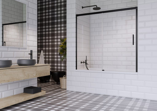 Шторка на ванну Radaway Idea Black PN DWJ 160 L