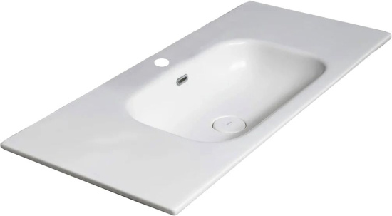 Тумба с раковиной Armadi Art Vallessi Avantgarde Piazza 100, подвесная, белый глянец, хром