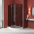 Душевой уголок Vegas Glass AFS-F LUX 120*110 08 07 L, профиль глянцевый хром, стекло графит