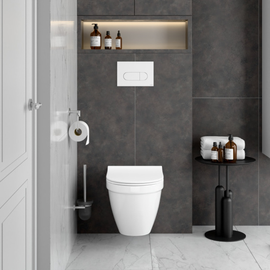 Инсталляция с унитазом VitrA S50 9003B003-7203 с белой кнопкой