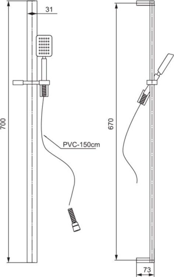 Душевой гарнитур Paini Siena SICR121
