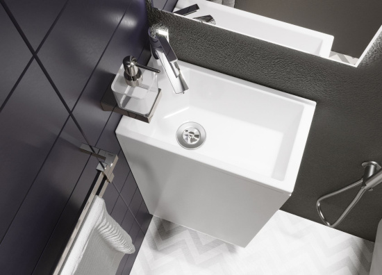 Мебель для ванной 1MarKa Laura 40Н напольная, белый глянец