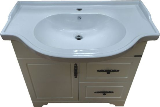 Тумба с раковиной Comforty Севилья 85, напольная, слоновая кость