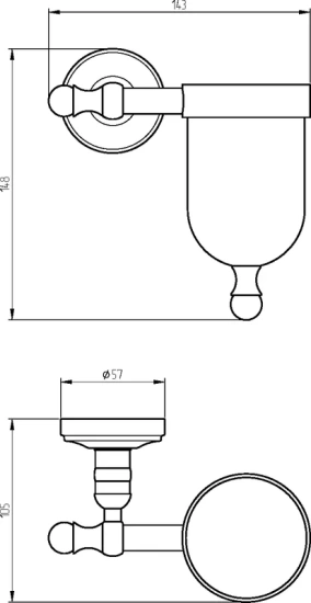 Держатель освежителя воздуха Migliore Mirella 17164 бронза