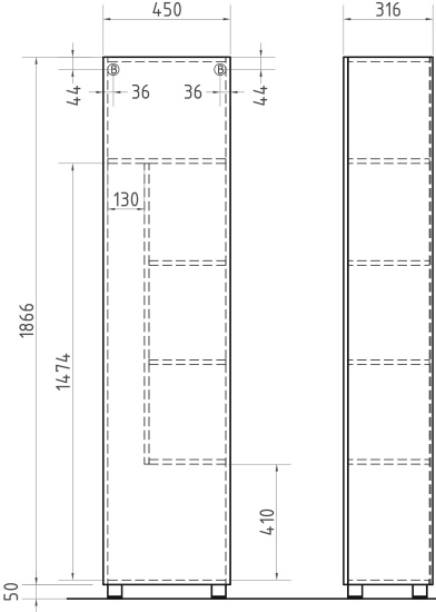 Пенал Vigo Geometry 45 белый
