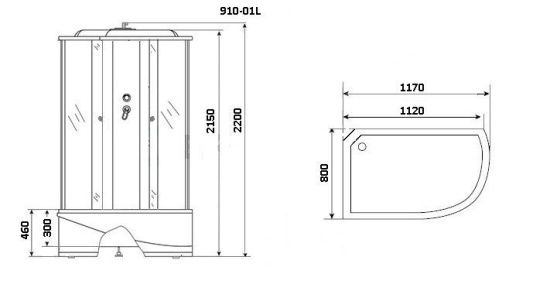 Душевая кабина Niagara NG-910-01L