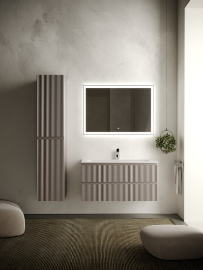 Тумба с раковиной Sancos Snob R 100 Doha Soft SNR100SM, подвесная