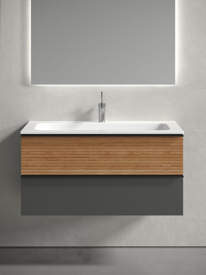 Тумба с раковиной Sancos Delta 100 дуб красный/графит, DL100GR