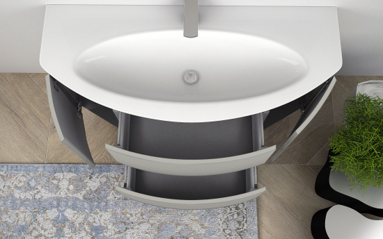 Тумба с раковиной Cezares Eden 120 grigio natura