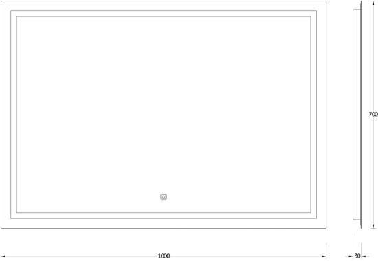 Зеркало Evoform Ledline BY 2437 100х70