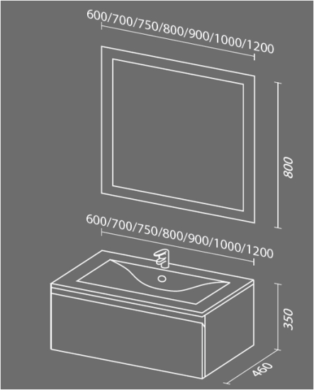 Тумба с раковиной Sanvit Авеню 1 70, белая