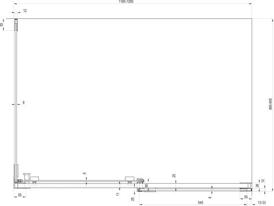 Душевой уголок Ravak MSDPS 120х90 R Transparent, профиль хром