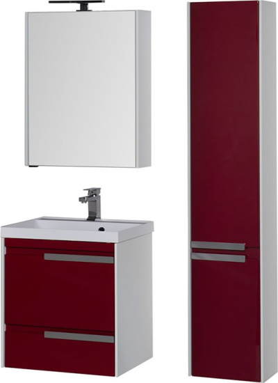 Мебель для ванной Aquanet Тиволи 60 бордо