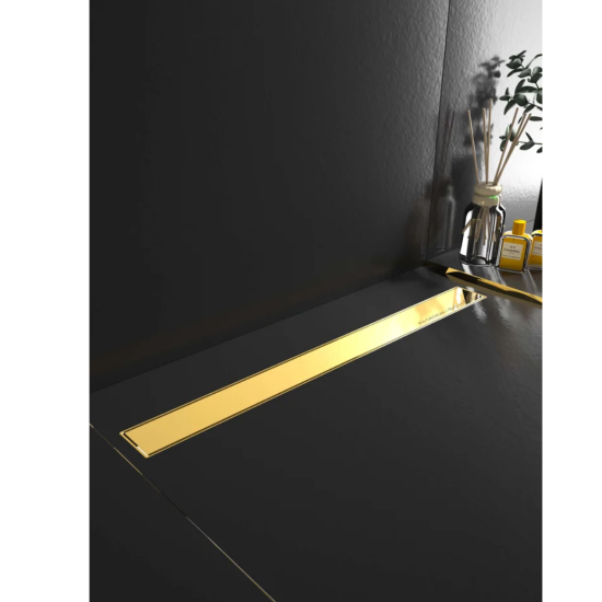 Душевой лоток Boheme Premium Linear 60 см, матовое золото