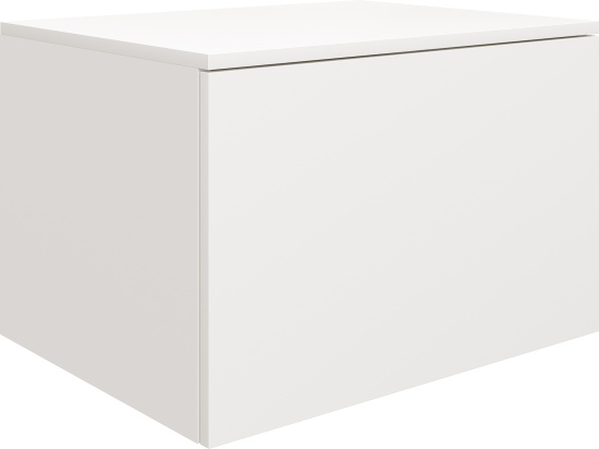 Столешница Stworki Ольборг 60 дуб французский, без отверстий, с тумбой 60, с раковиной Stworki Soul 1 белой