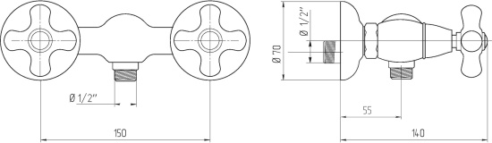 Смеситель для душа Migliore Provance 19481 золото