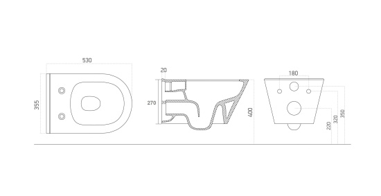 Подвесной унитаз Creto Logan L3 1003-002-L3BlMat