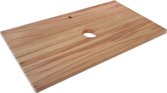 Тумба с раковиной Jorno Wood 100, серая, светлая столешница