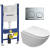 Инсталляция Geberit Duofix Delta 458.175.00.1 с кнопкой + унитаз подвесной CeruttiSpa Sella aria CT9529