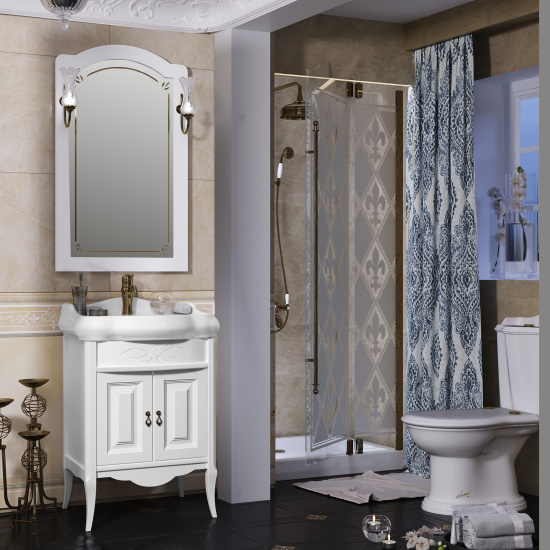 Тумба с раковиной Opadiris Лоренцо 60 белая матовая