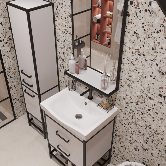 Тумба с раковиной Sanflor Норд 60 с раковиной Strim 60
