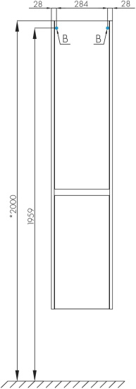 Пенал Aquaton Нортон R, белый глянец