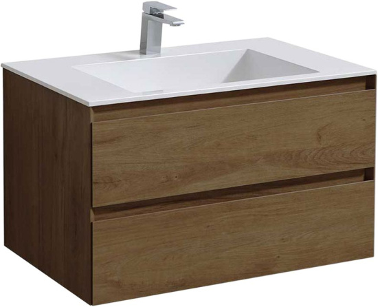 Мебель для ванной Vincea Luka 80 2 ящика, дуб табак