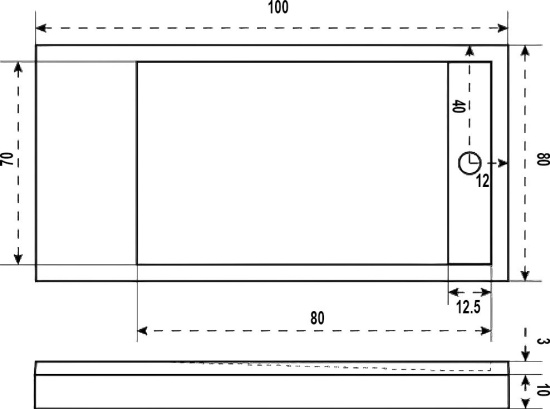 Поддон для душа Good Door Stella 100x80 с сифоном