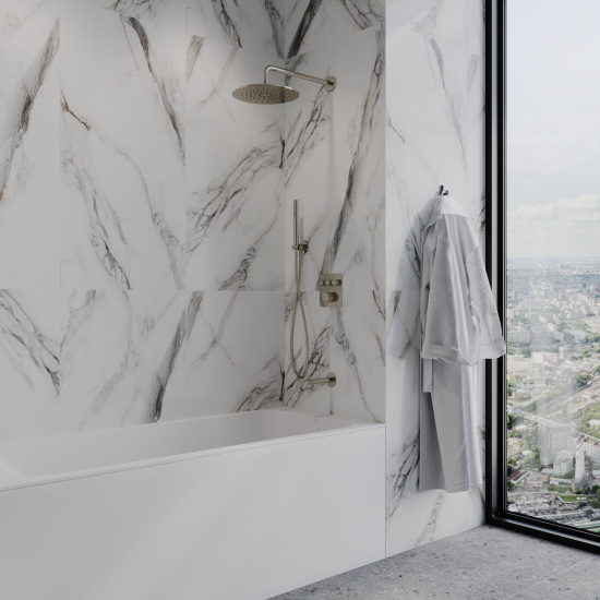 Смеситель для ванны AQUAme AQM8812BN термостат на 3 потребителя