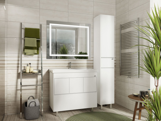 Шкаф-пенал Misty Алиса 35 L белый, с ящиком