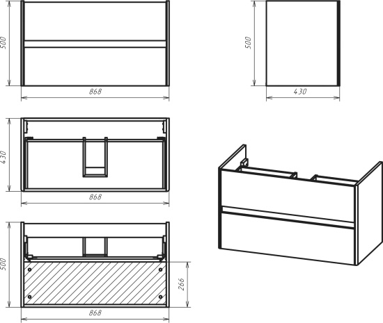 Мебель для ванной Misty Адриана 90