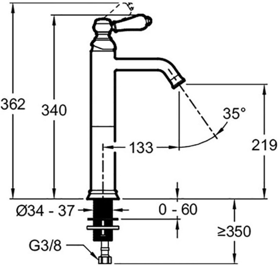 Смеситель для раковины Jacob Delafon Louise E24361-CP