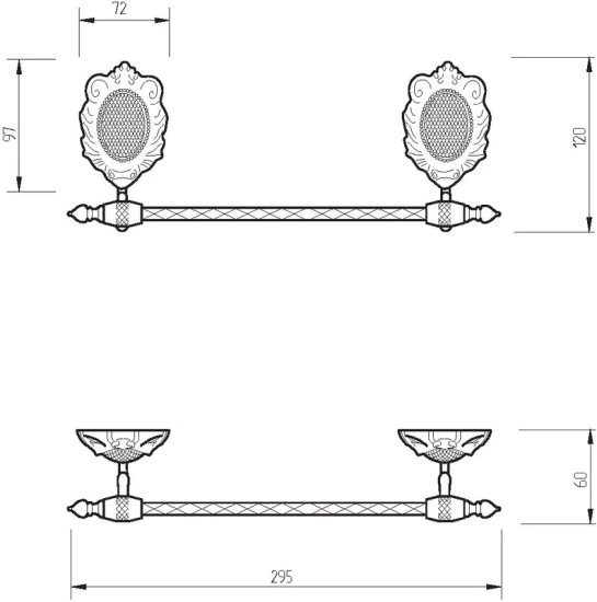 Полотенцедержатель Migliore Cleopatra 16702 золото