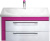 Тумба под раковину Iddis Color Plus 90 белая, розовая