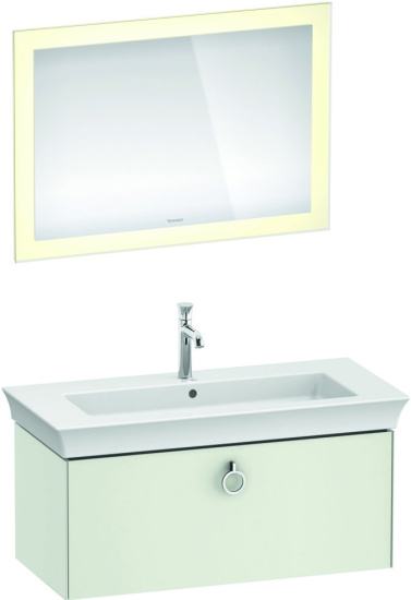 Тумба с раковиной Duravit White Tulip 105 с ручкой, шелковисто-матовый