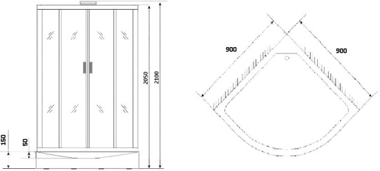 Душевая кабина Niagara Lux NG-7715WBK