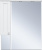 Зеркало Misty Латте 85 L c подсветкой, белая эмаль