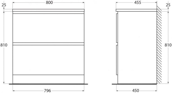Тумба с раковиной BelBagno Albano 80 напольная, bianco lucido