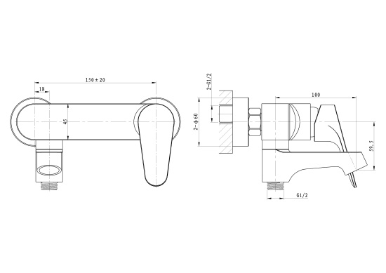 Смеситель для ванны Wonzon & Woghand Balance WW-053101-CR
