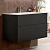 Тумба с раковиной Villeroy & Boch Finion 100 black matt lacquer, с настенным освещением