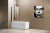 Шторка на ванну Vincea VSB-11800CLB 80 см, профиль чёрный, стекло прозрачное