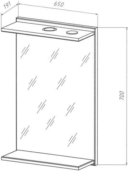 Мебель для ванной Бриклаер Адель 65