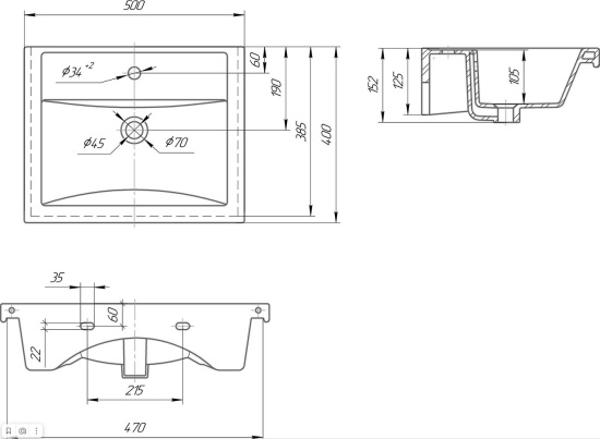 Мебель для ванной Onika Легран 50.13 дуб галифакс