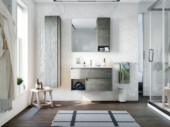 Зеркало Stworki Карлстад 90 R, дуб рошелье