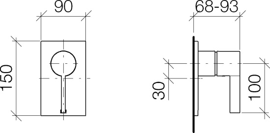 Смеситель для душа Dorn Bracht IMO 36020670-00 без переключения, хром