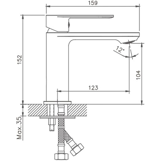 Смеситель для раковины Haiba HB10590-7 черный